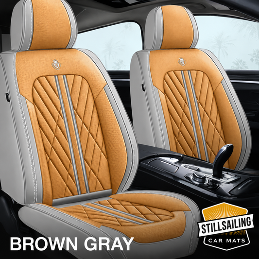 Brown & Gray Car Seat Covers
