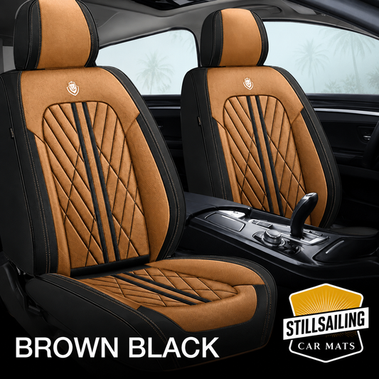 Brown & Black Car Seat Covers