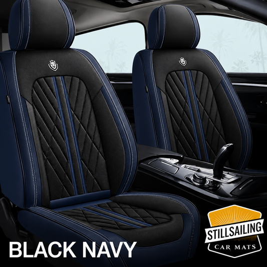 Black & Navy Car Seat Covers